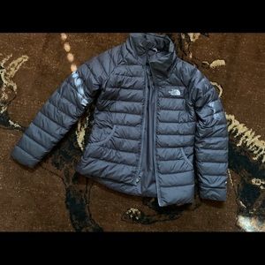 Kids Gray North Face Down Jacket